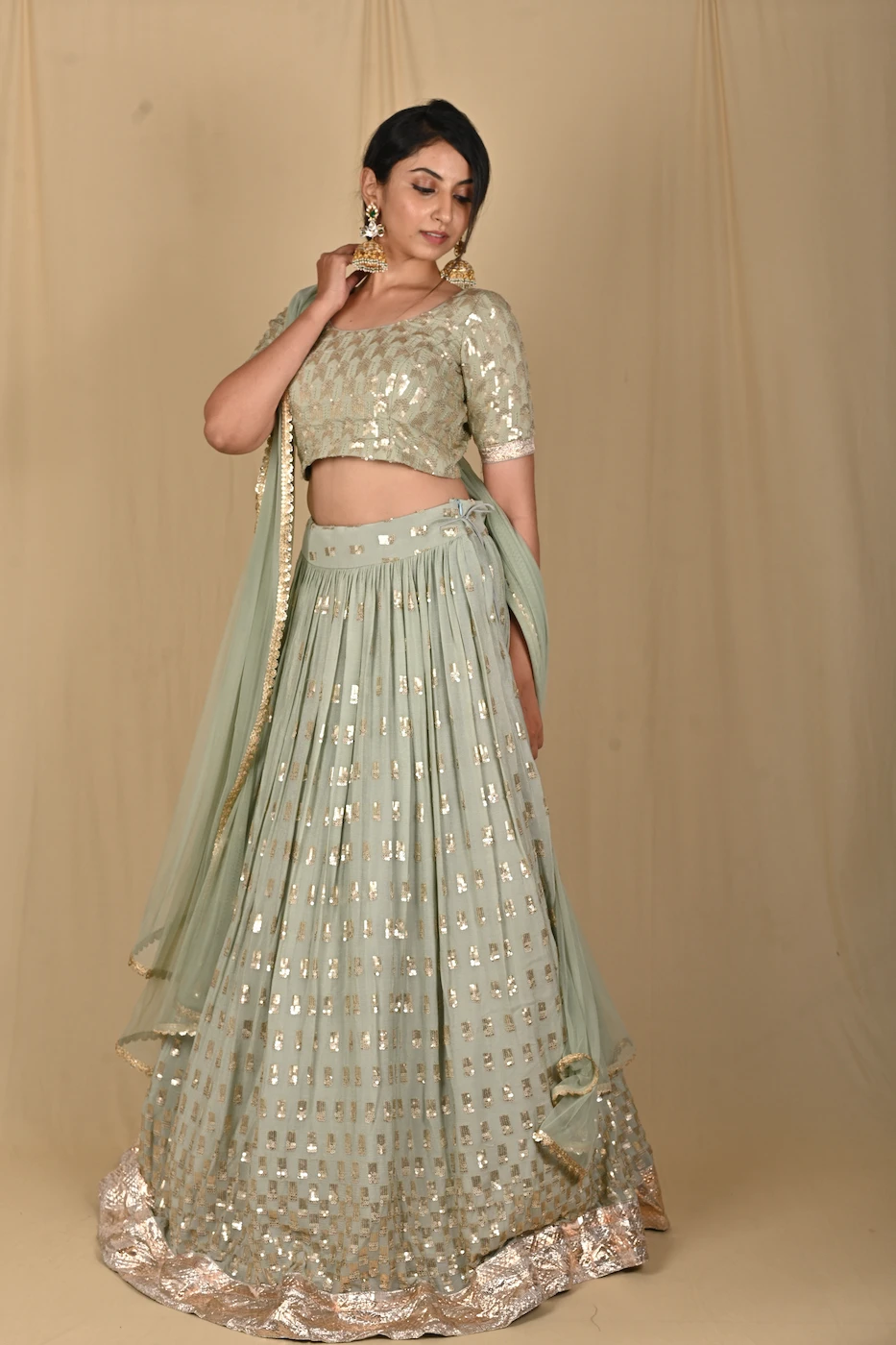 olive-green-crepe-lehenga-highlighted-sequin-work-embroidery-and-border-m?uid=1676352855