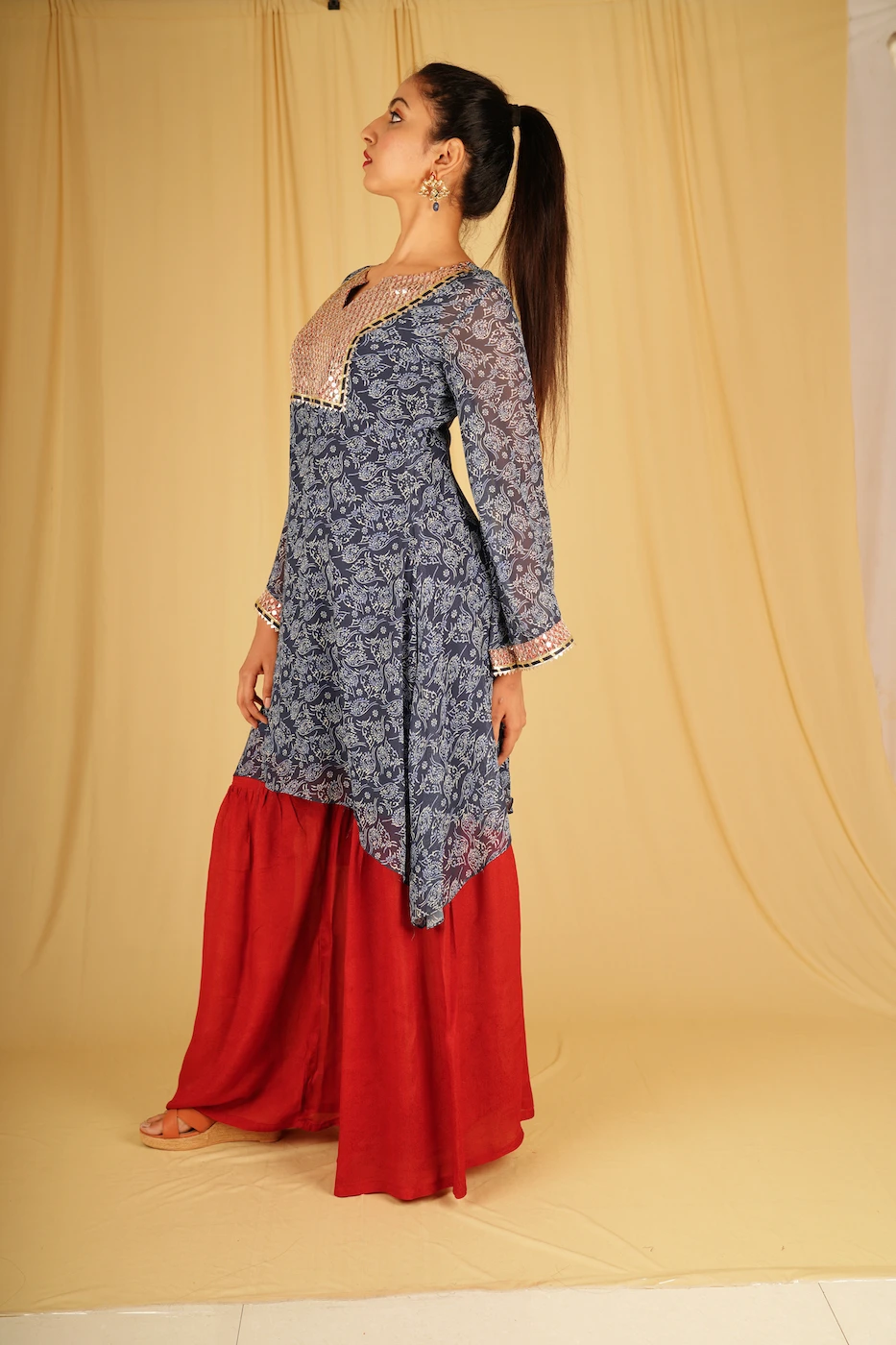indigo-blue-and-white-floral-printed-chiffon-kurta-with-maroon-sequin-work-yolk-and-maroon-sharara-m?uid=1674969391