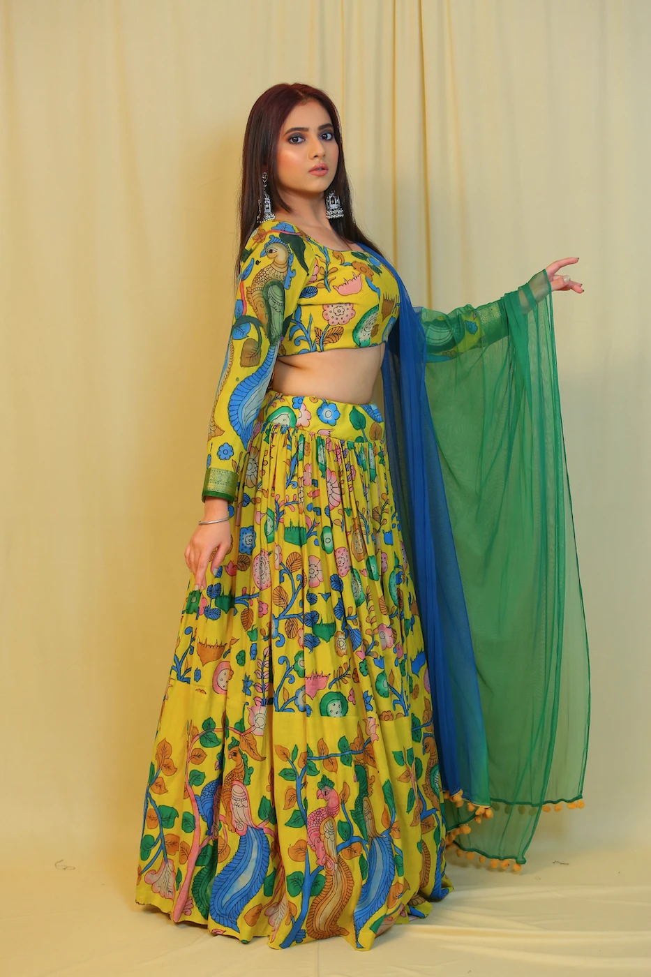 yellow-pen-kalamkari-crepe-lehenga--blouse-with-double-share-soft-net-dupatta-m?uid=1676527091