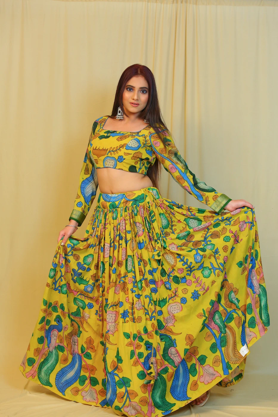 yellow-pen-kalamkari-crepe-lehenga--blouse-with-double-share-soft-net-dupatta-m?uid=1676527091