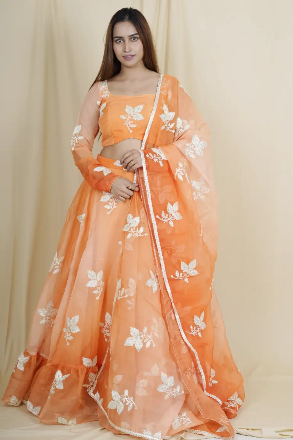 orange-double-shade-organza-lehenga-set-m?uid=1674824533
